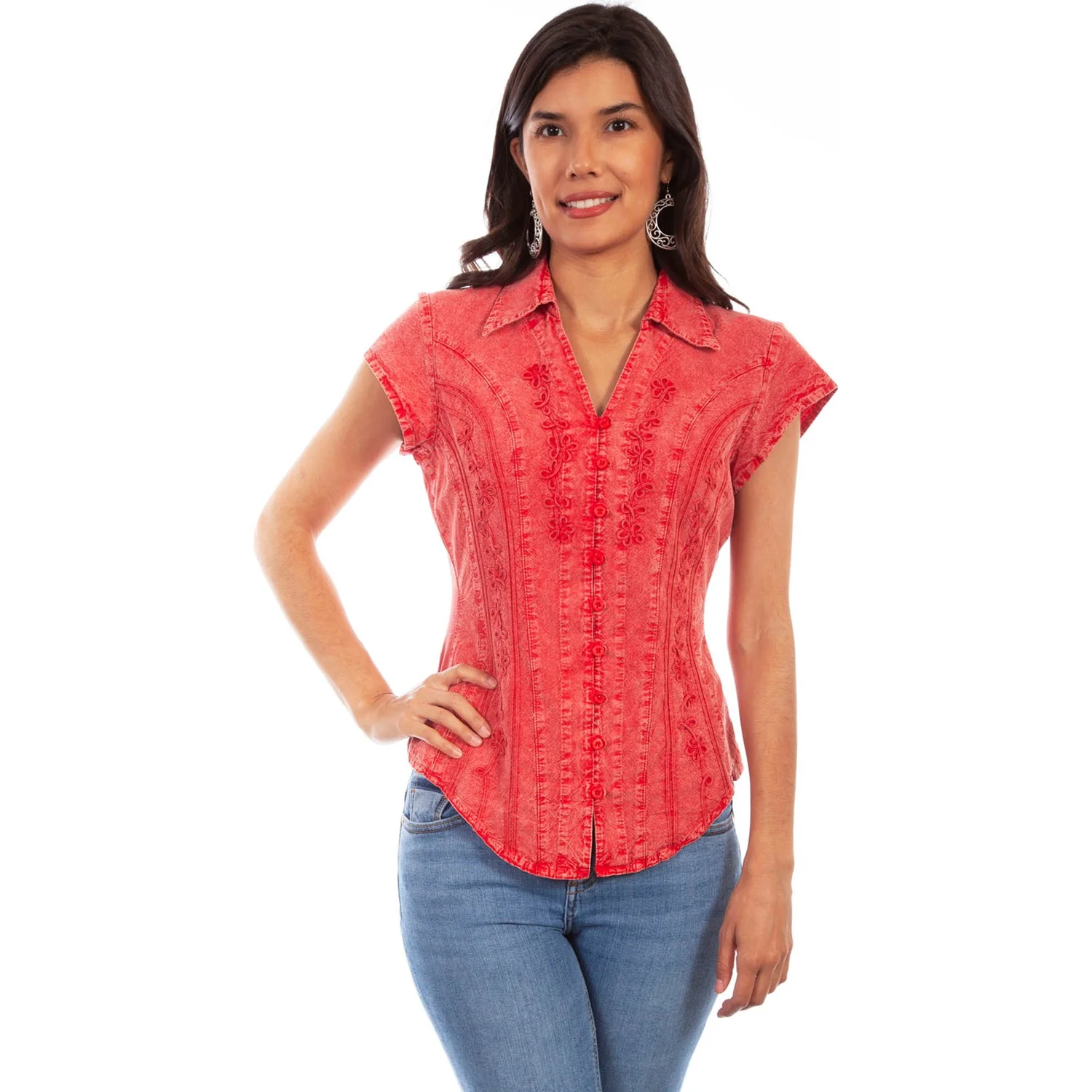 Scully - Womens Capsleeve Peruvian Cotton Blouse - Image 5