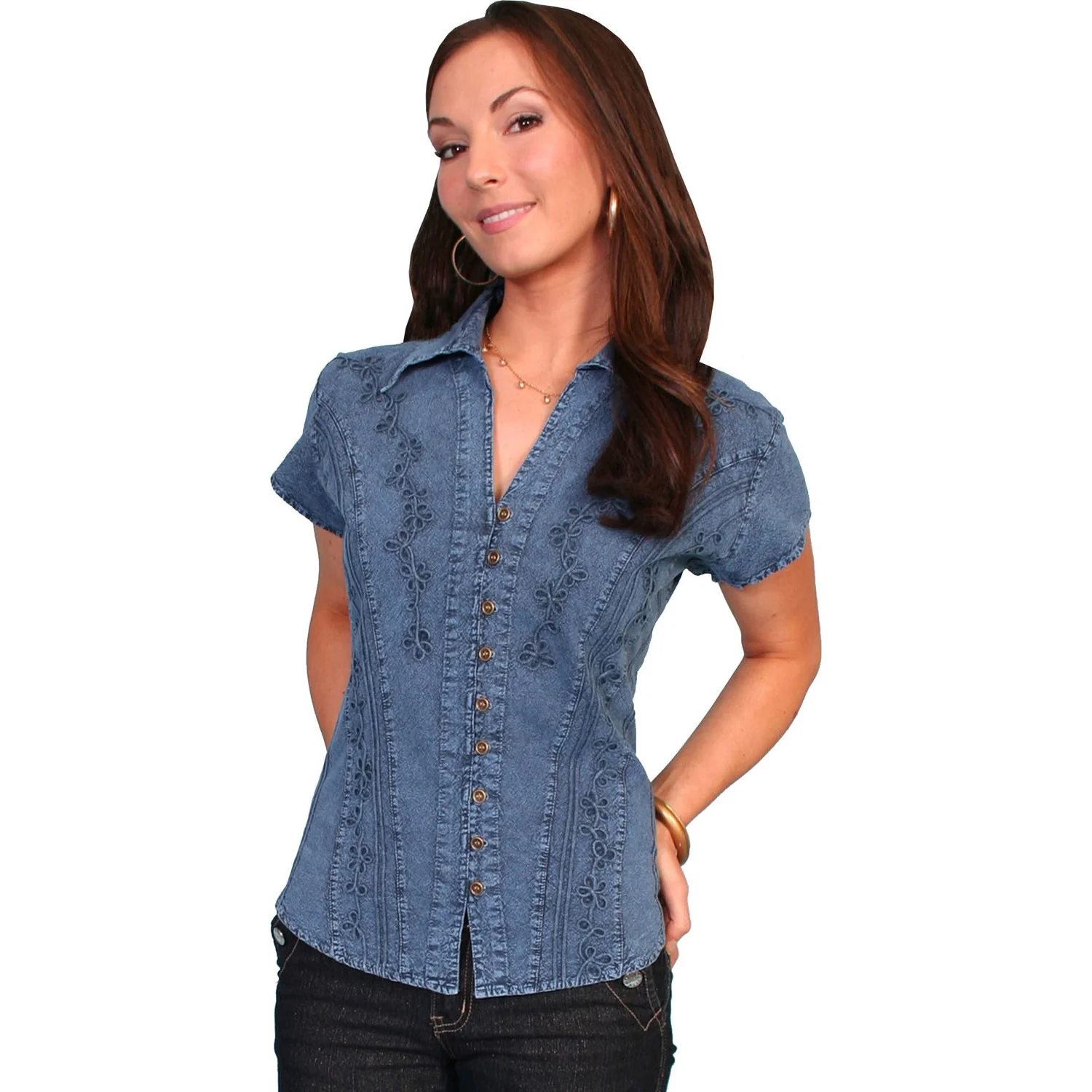 Scully - Womens Capsleeve Peruvian Cotton Blouse - Image 7