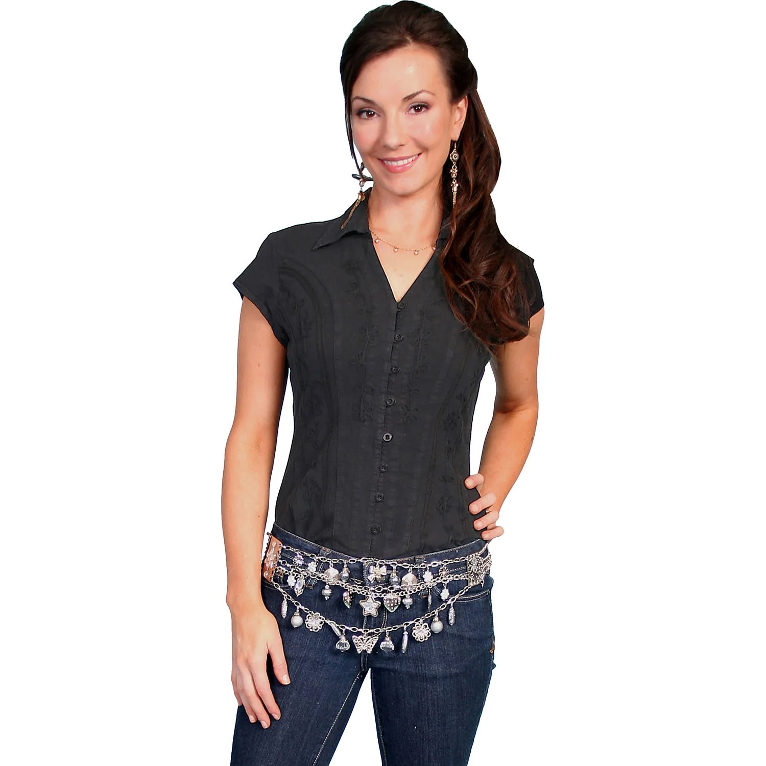 Scully - Womens Capsleeve Peruvian Cotton Blouse - Image 9