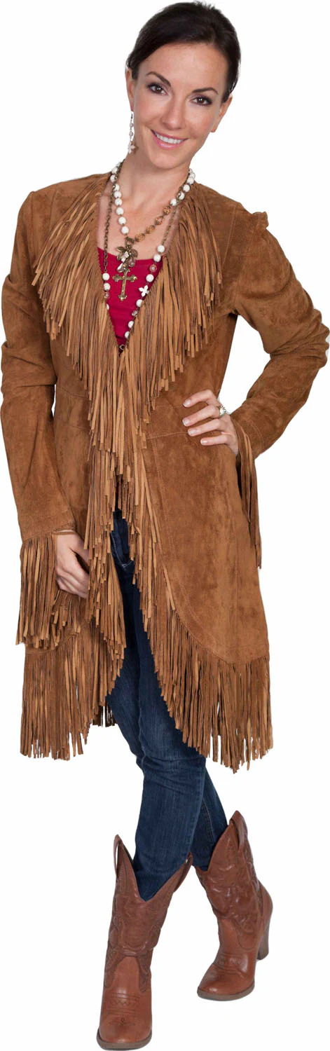Scully - Womens Fringe Long Coat - Image 5