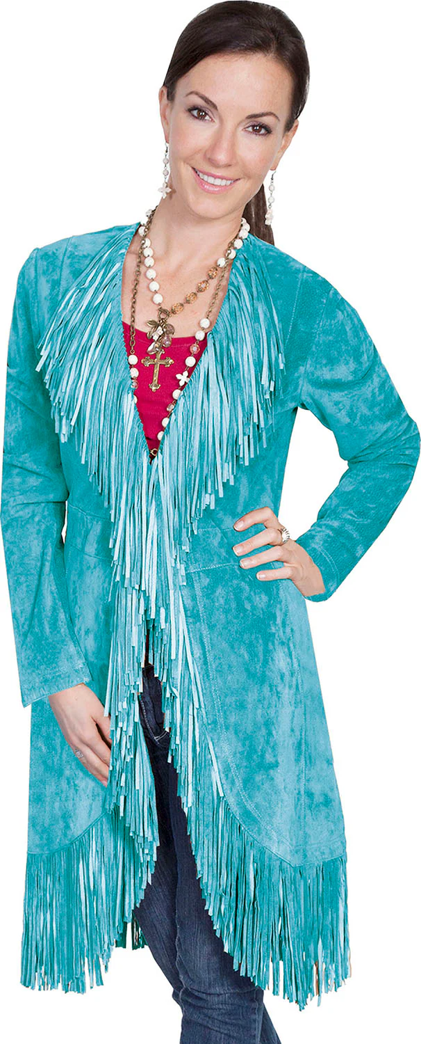Scully - Womens Fringe Long Coat - Image 6