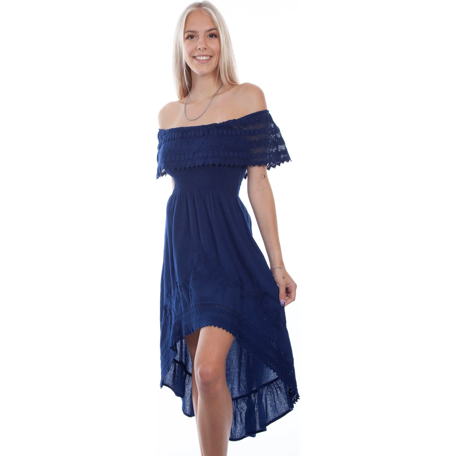 Scully - Womens Off Shoulder Hi/Lo Dress - Image 2