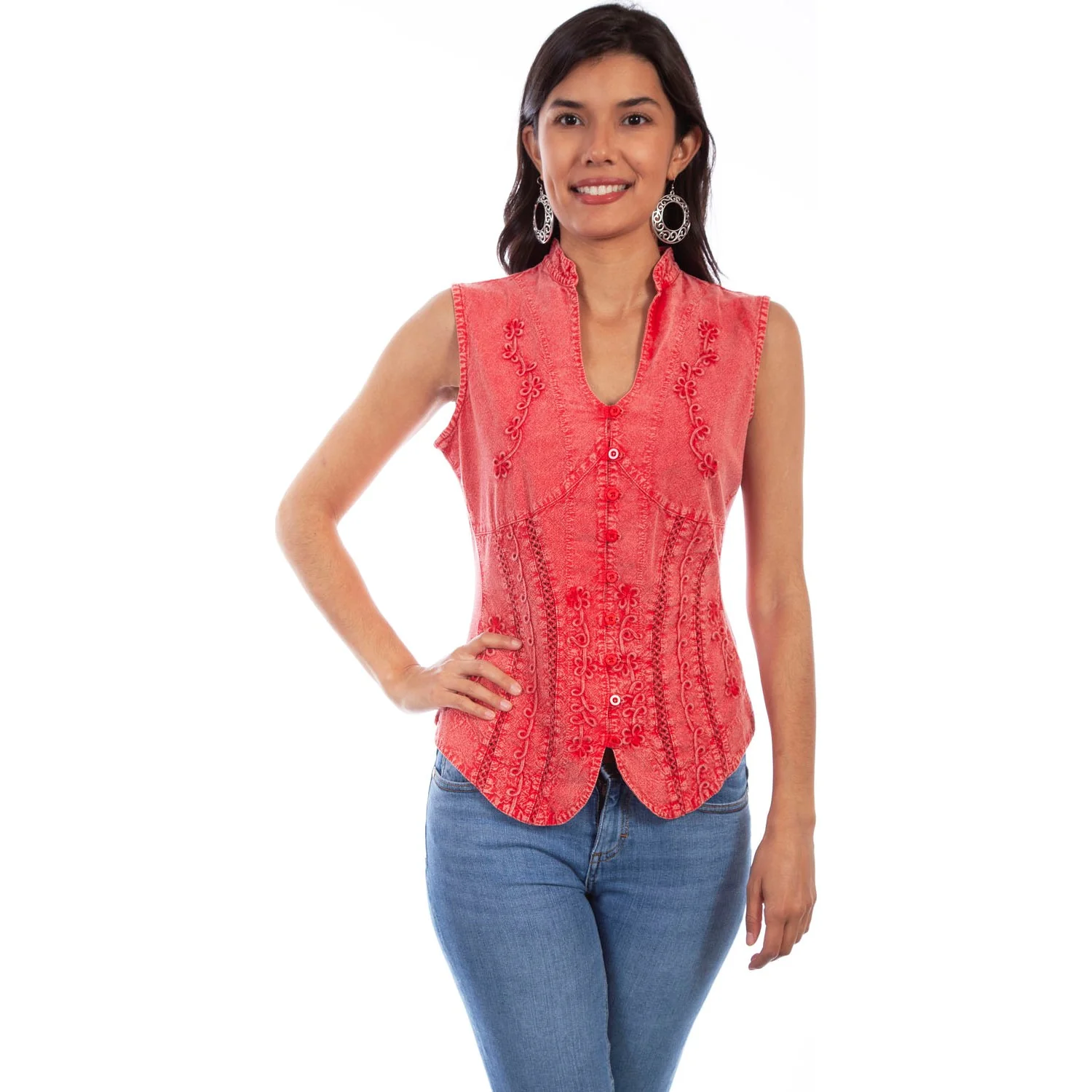 Scully - Womens Sleeveless Blouse Peruvian Cotton - Image 5