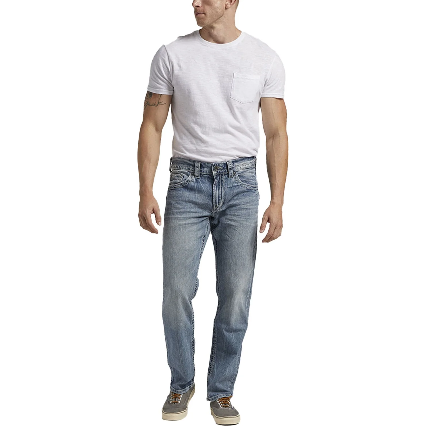 Silver Jeans - Mens Eddie Athletic Fit Tapered Jeans - Image 2