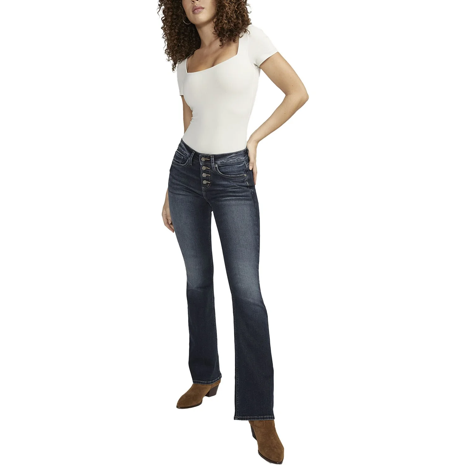 Silver Jeans - Womens Suki Bootcut Curvy Fit Mid Rise Jeans - Image 3