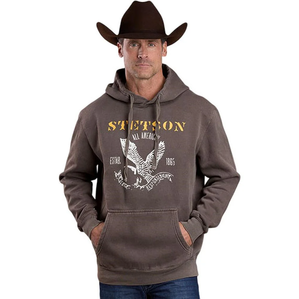 Stetson - Men Fleece Hooded Sweatshirt - Image 2