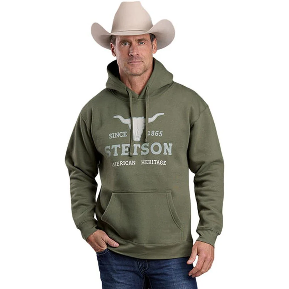 Stetson - Men Fleece Knit Hooded Sweatshirt