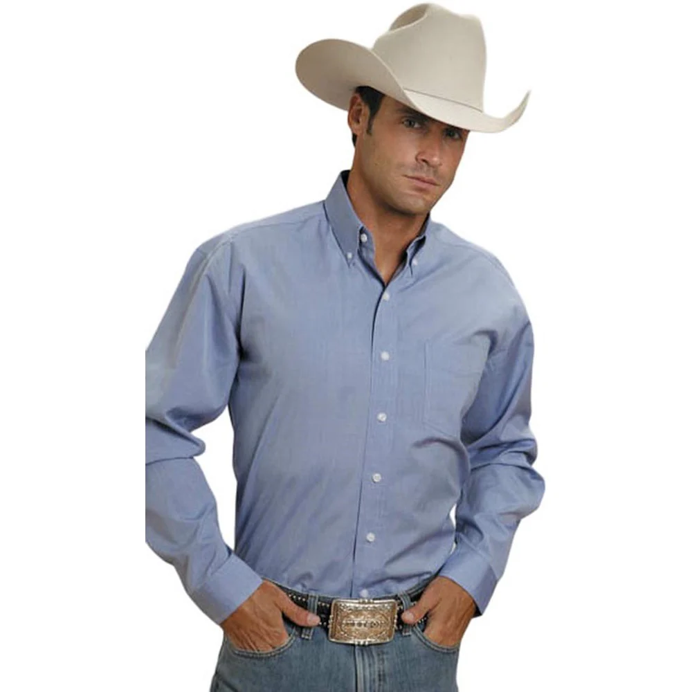 Stetson - Men Solid One Pocket Snap Front Long Sleeve Shirt - Image 2
