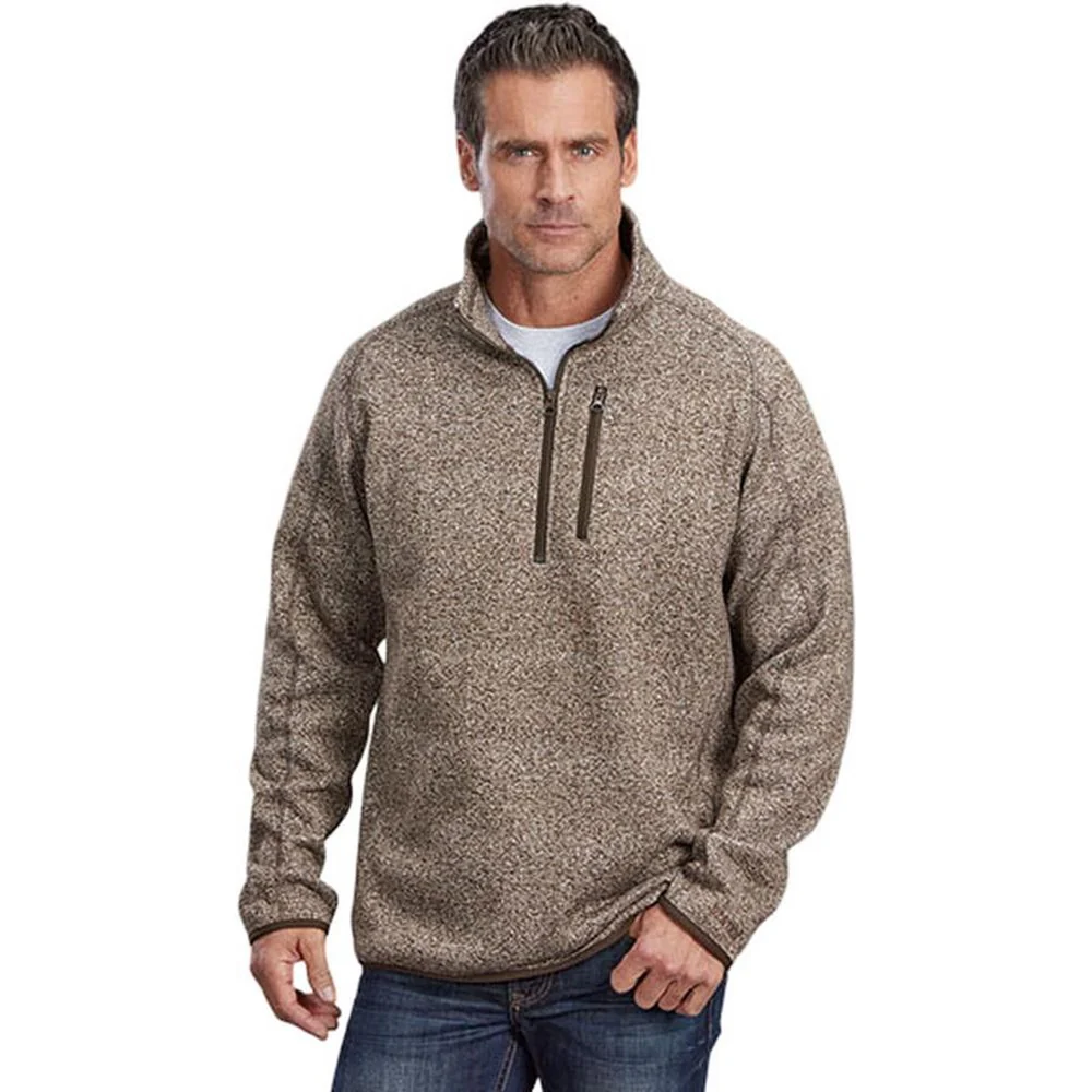 Stetson - Mens Bonded Knit Quarter Zip Pullover Sweater