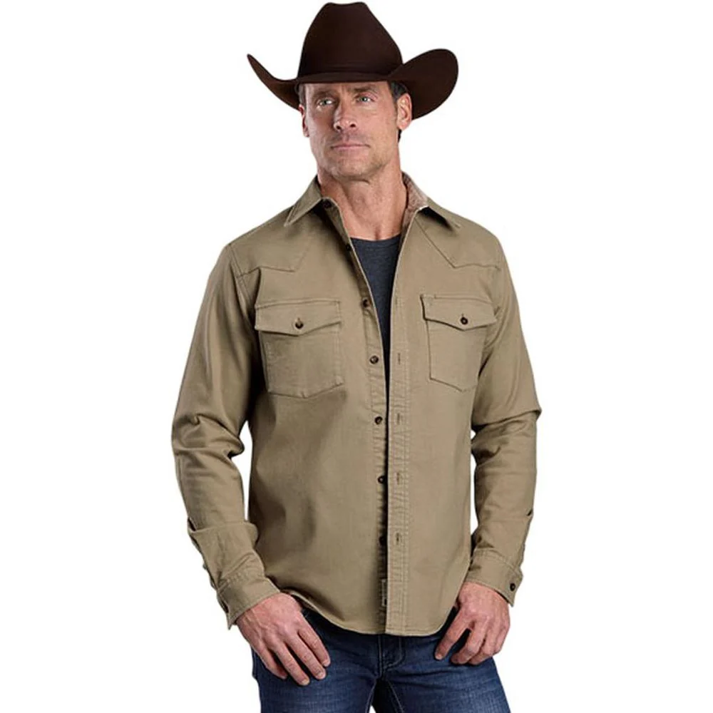 Stetson - Mens Brushed Twill Shirt Jacket Outerwear - Image 2