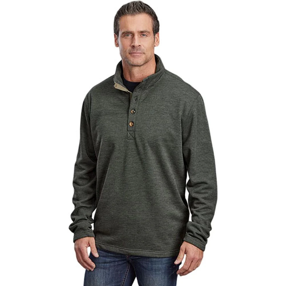 Stetson - Mens Honeycomb Knit Quarter Button Pullover Sweater - Image 2