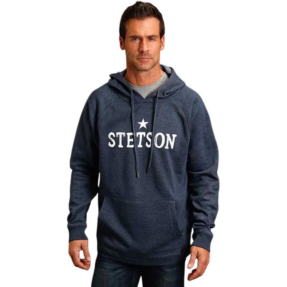 Stetson - Mens Hooded Sweatshirt Fleece Knit Heather - Image 2