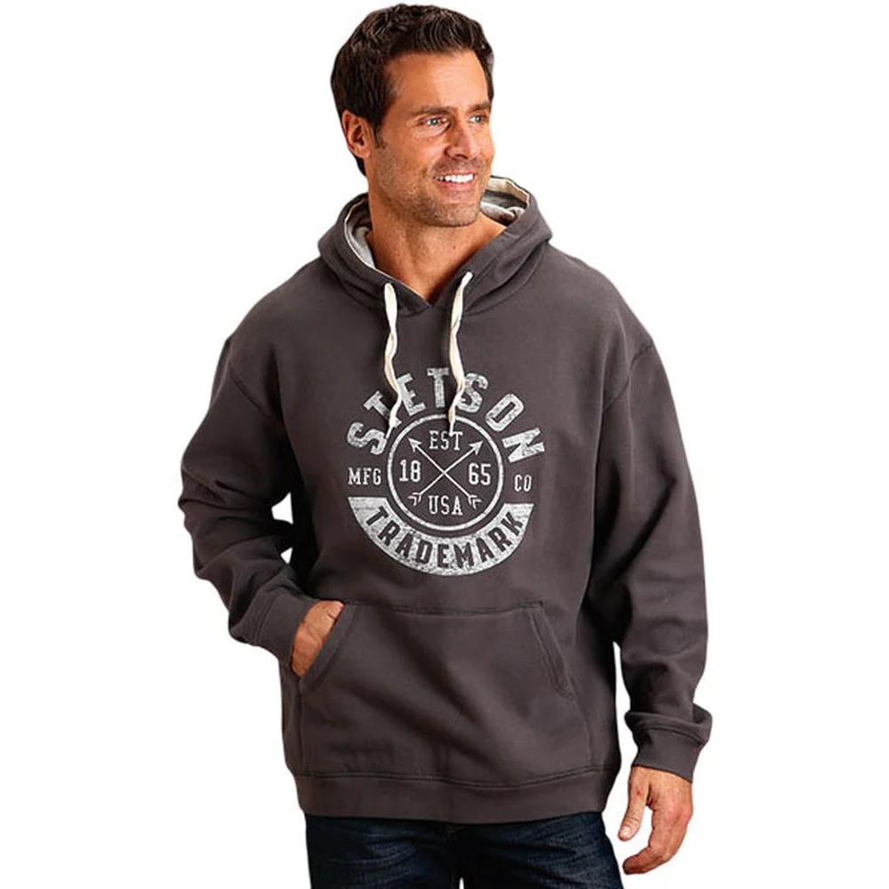 Stetson - Mens Hooded Sweatshirt Fleece Knit - Image 2