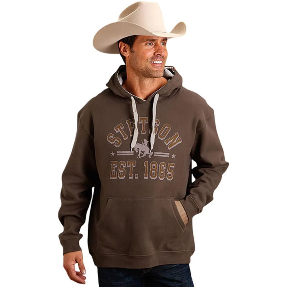 Stetson - Mens Hooded Sweatshirt Fleece Knit