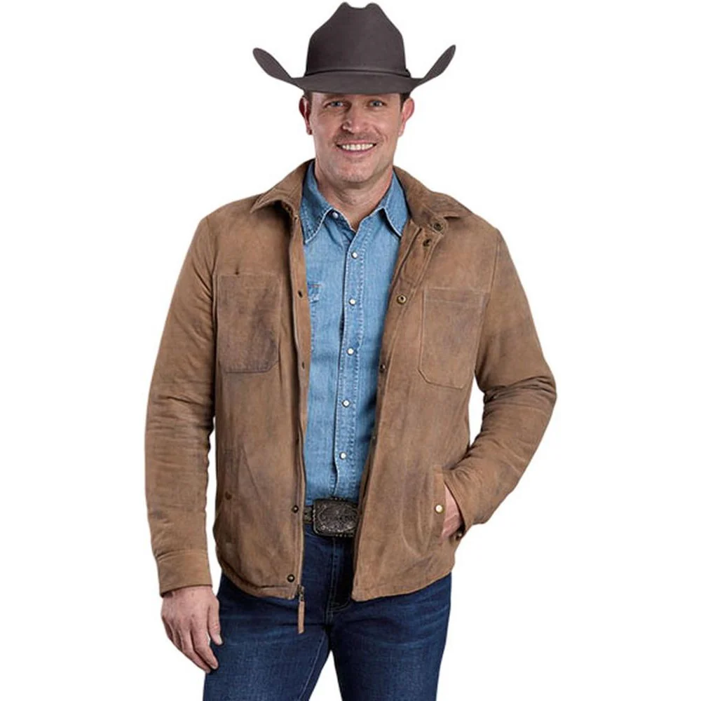 Stetson - Mens Suede Leather Jacket Outerwear - Image 2
