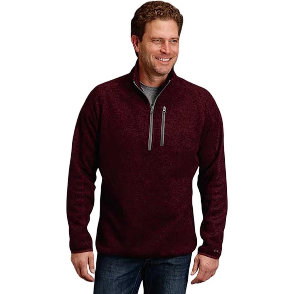 Stetson - Mens Sweater Bonded Poly Knit Quarter Zip - Image 2