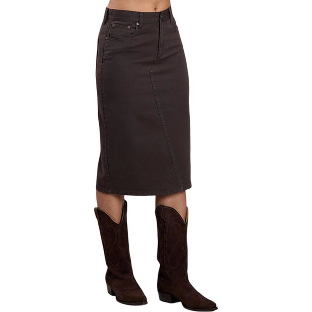 Stetson - Women Denim 5 Pocket Midi Length Skirt