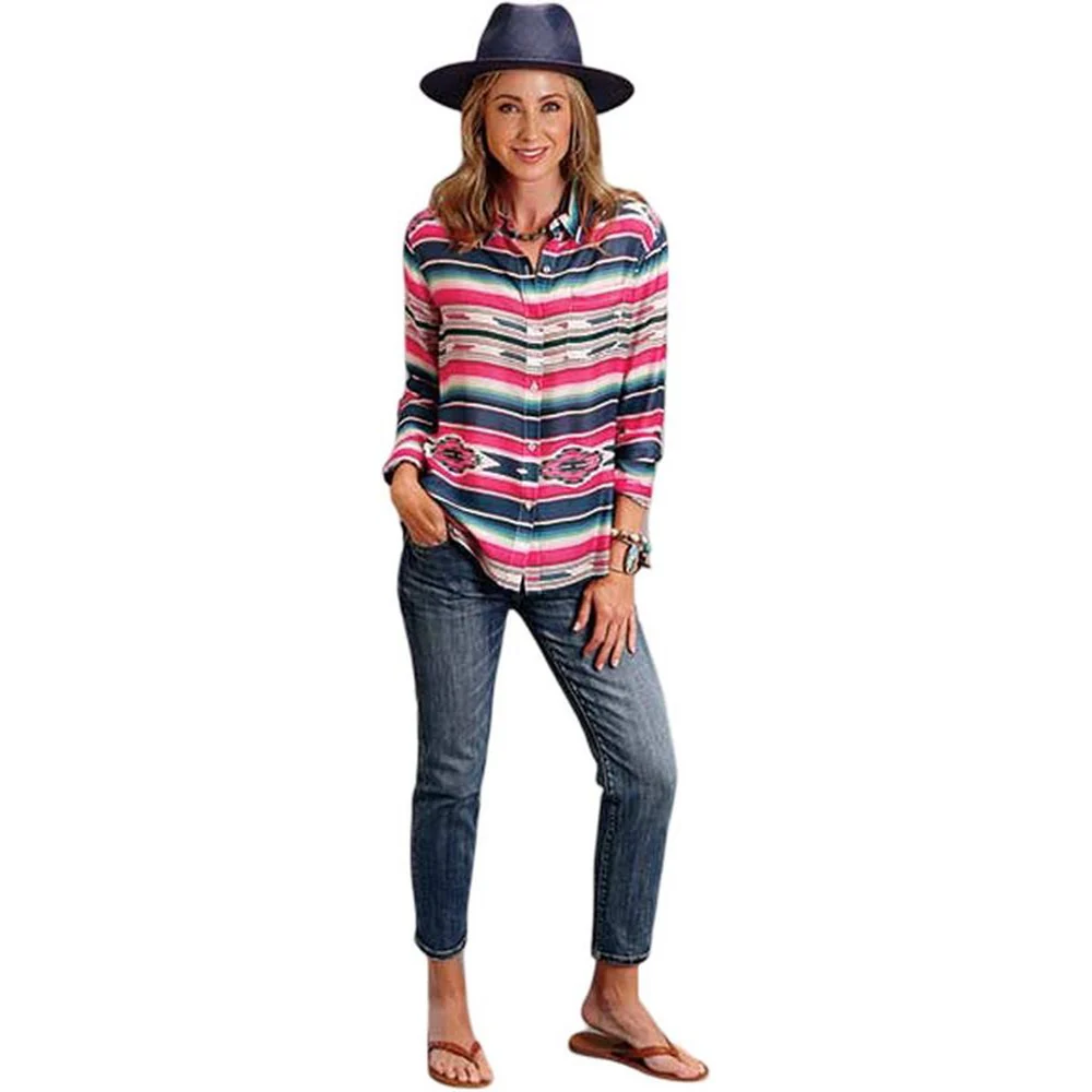 Stetson - Women Long Sleeve Button Front Shirt - Image 2