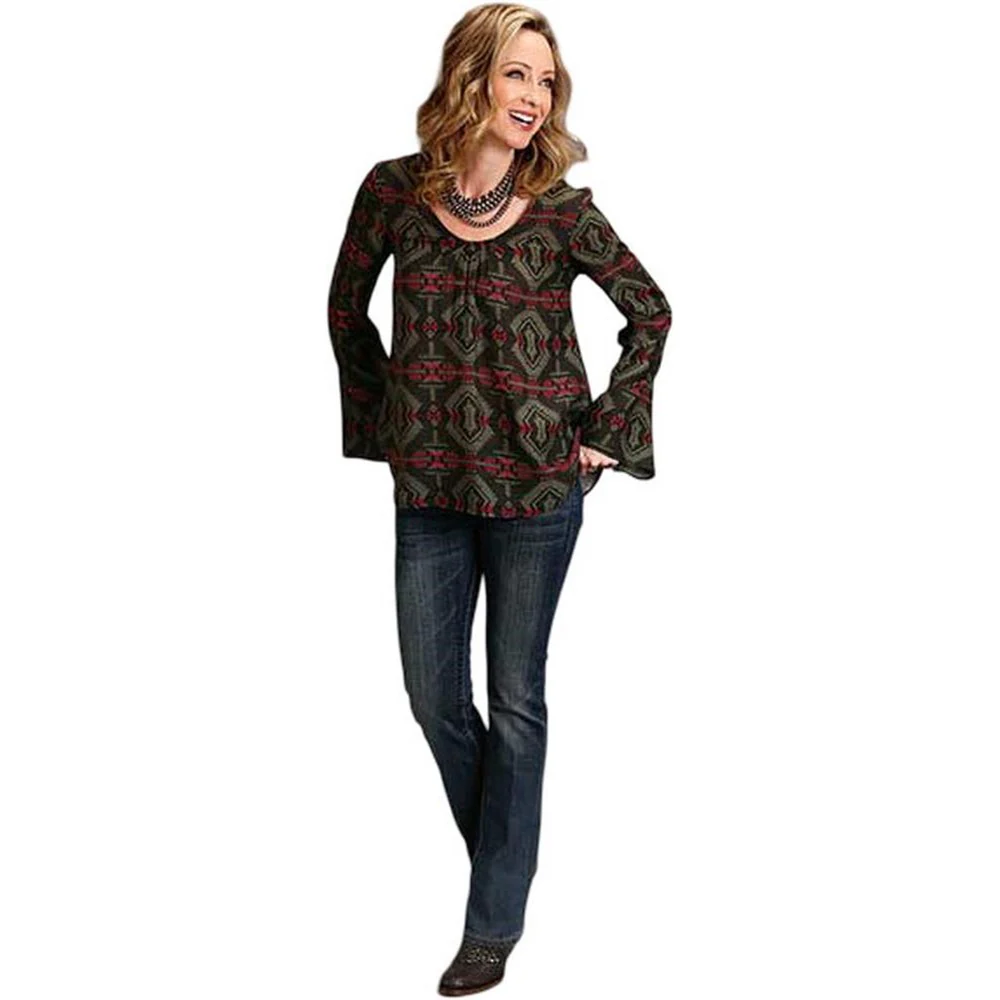 Stetson - Women Long Sleeve Peasant Blouse - Image 2