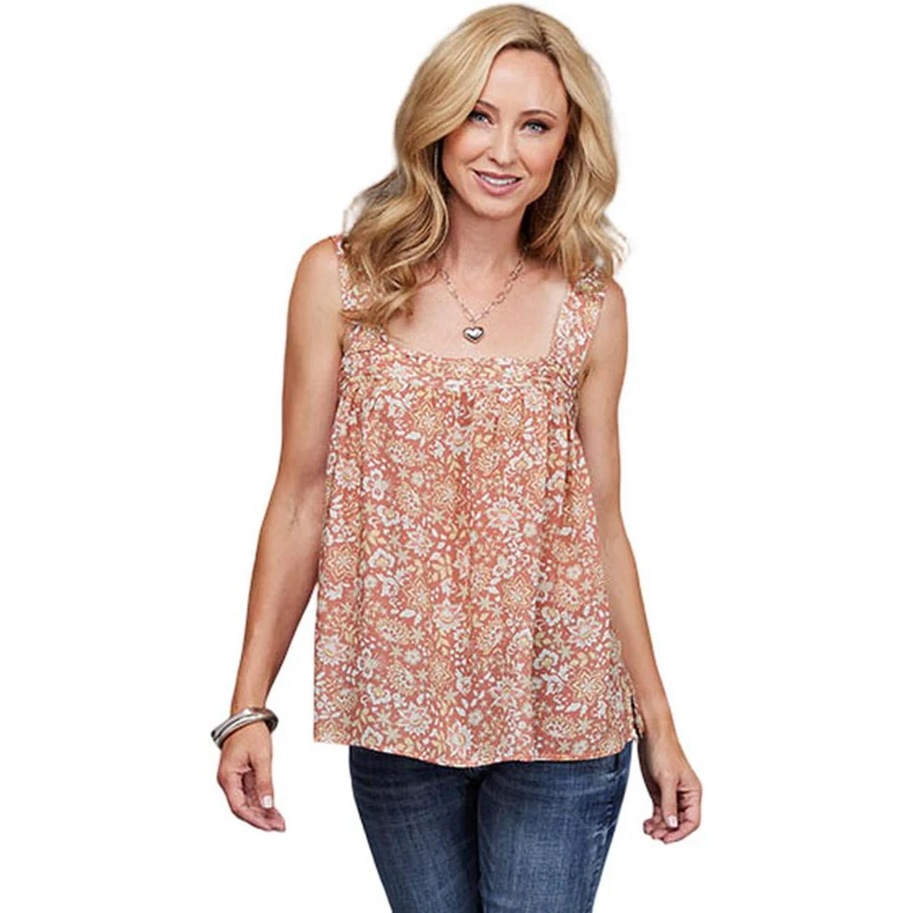 Stetson - Women Print Rayon Flatweave Tank Top