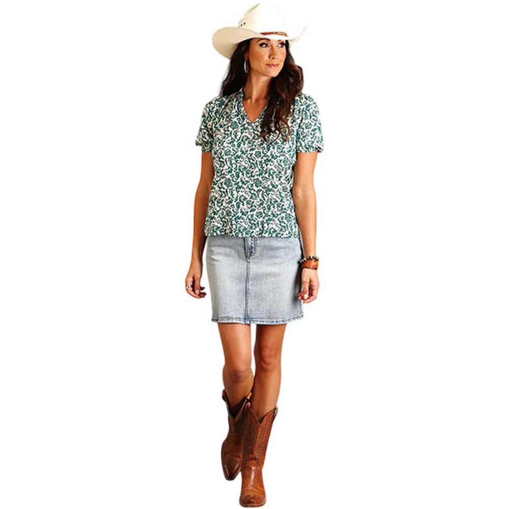 Stetson - Women Short Sleeve Peasant Blouse - Image 2