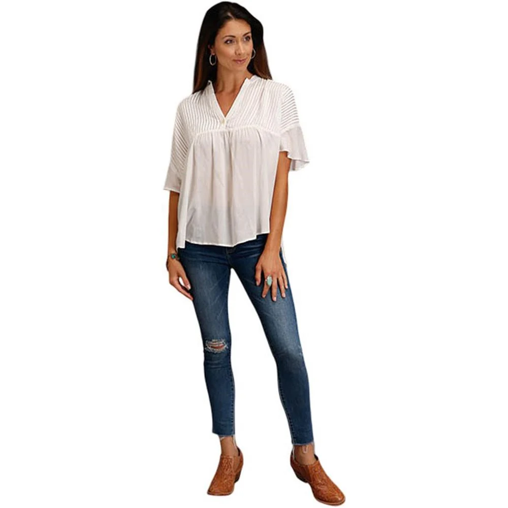 Stetson - Women Short Sleeve Pull Over Blouse
