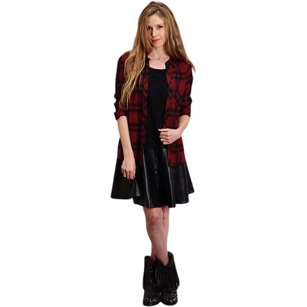 Stetson - Womens Black Leather Circle Skirt - Image 2