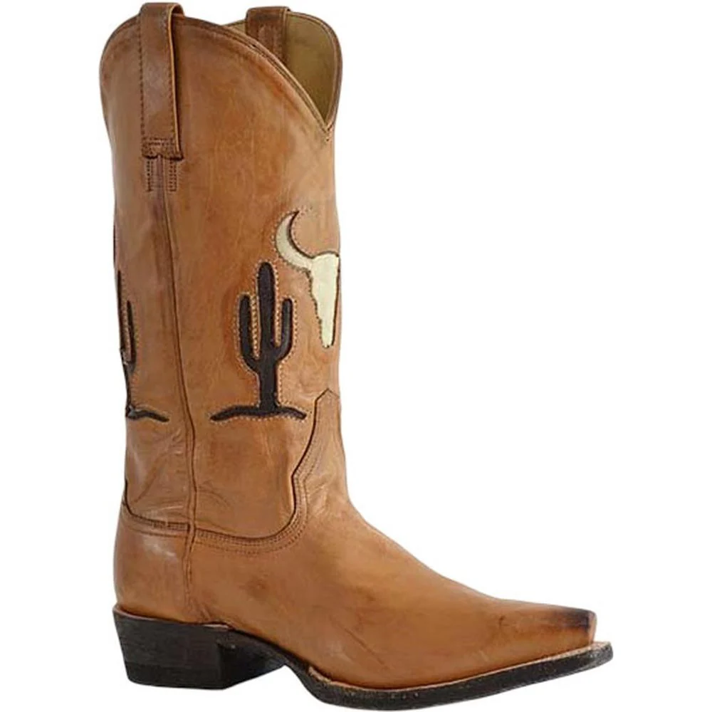 Stetson - Womens Boots Tucson Snip Toe Vintage Steerhead Underlay - Image 2