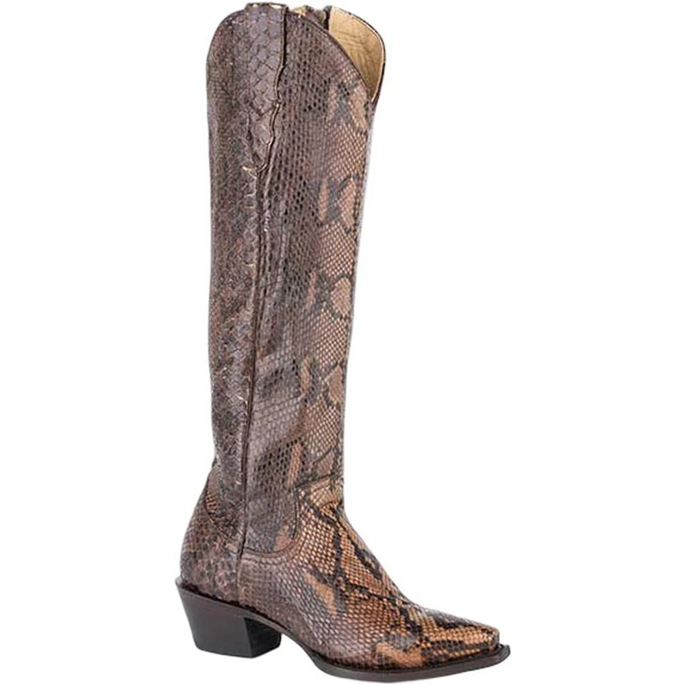 Stetson - Womens Boots Yasmin Snip Toe Python Vamp - Image 2