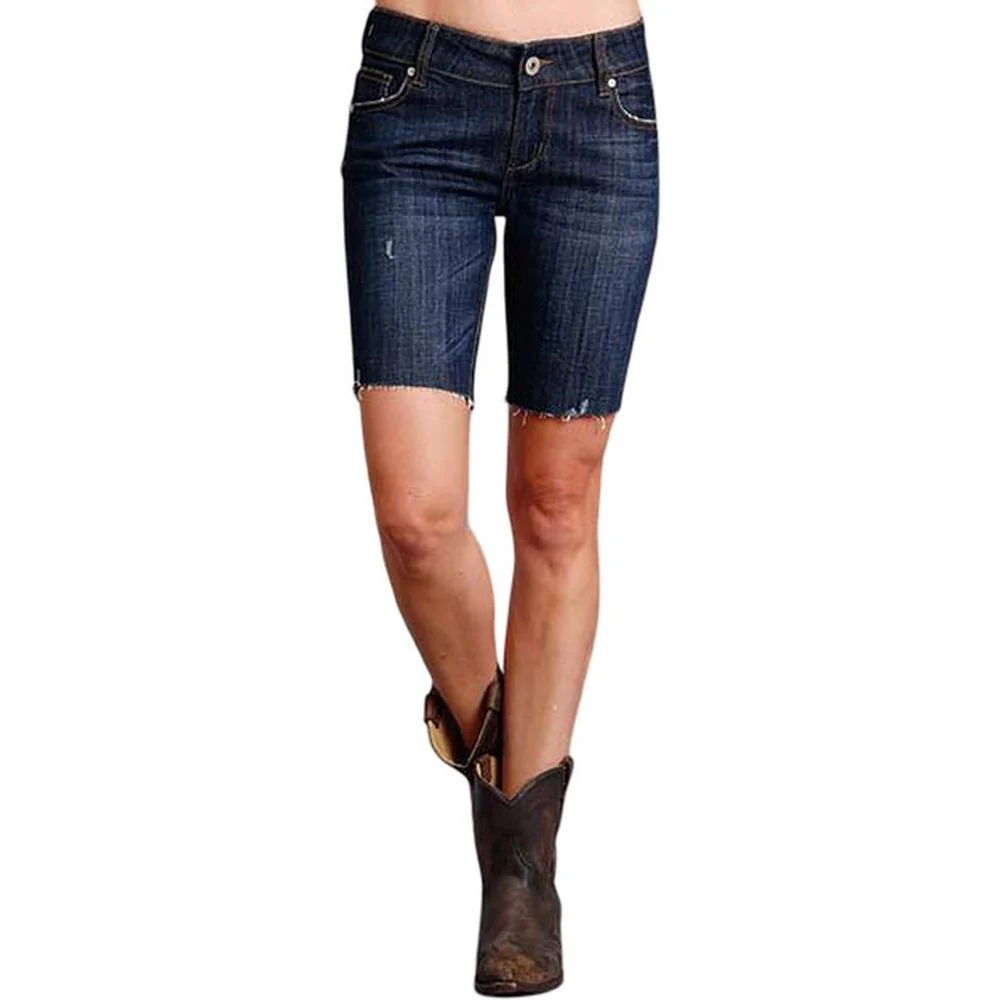 Stetson - Womens Dark Wash Denim Bermuda Shorts