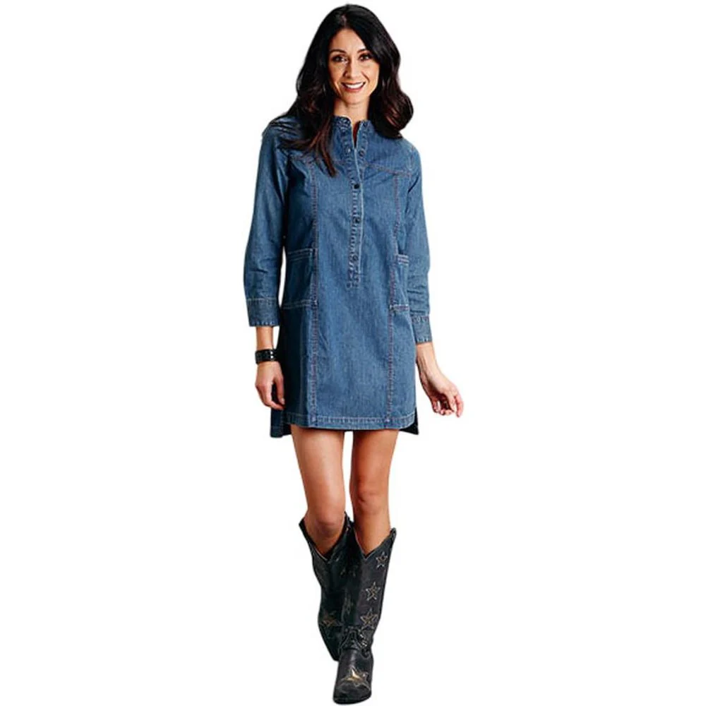 Stetson - Womens Dress Denim Three Quarter Sleeve Shirt
