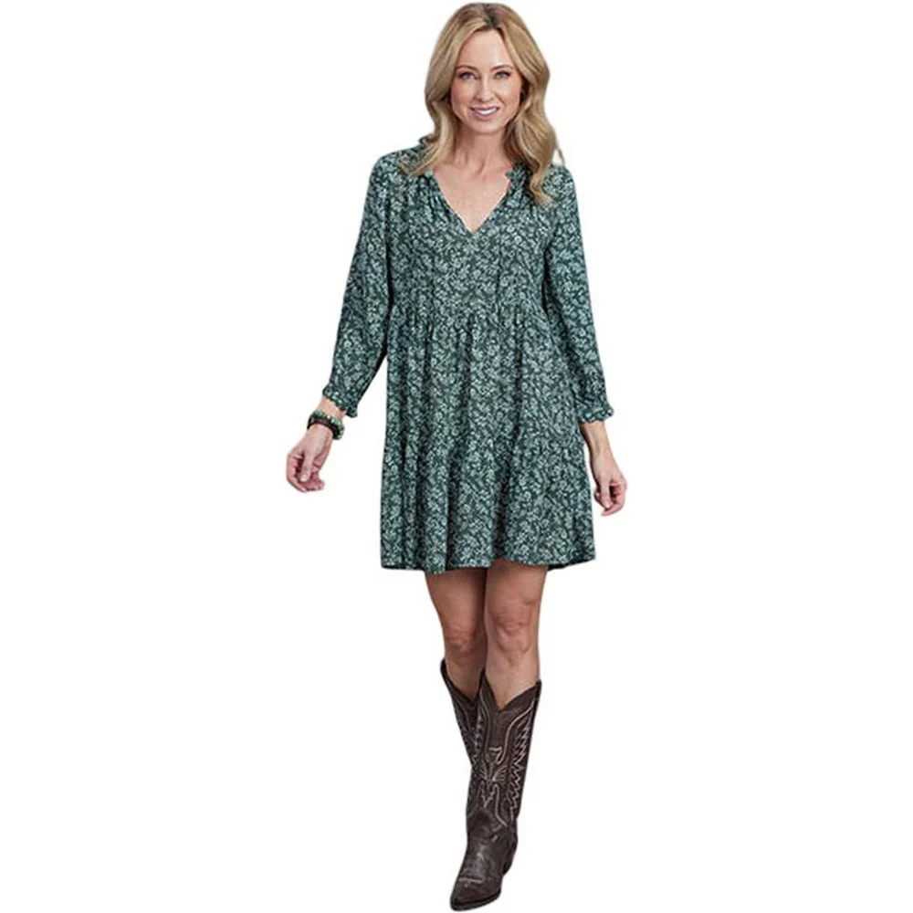 Stetson - Womens Dress Lucky Little Floral Print Rayon Challis - Image 2