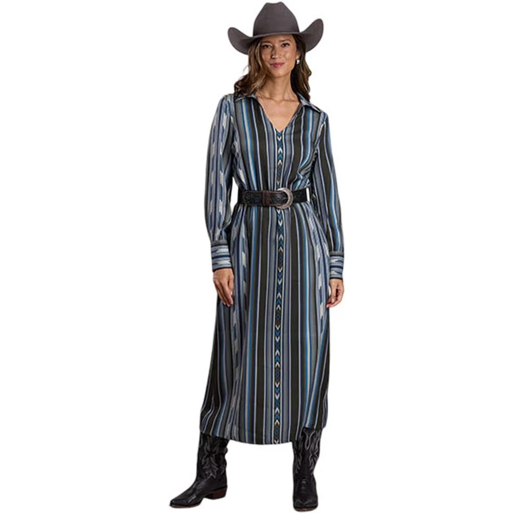 Stetson - Womens Dress Olive Serape Print Western Ankle Length