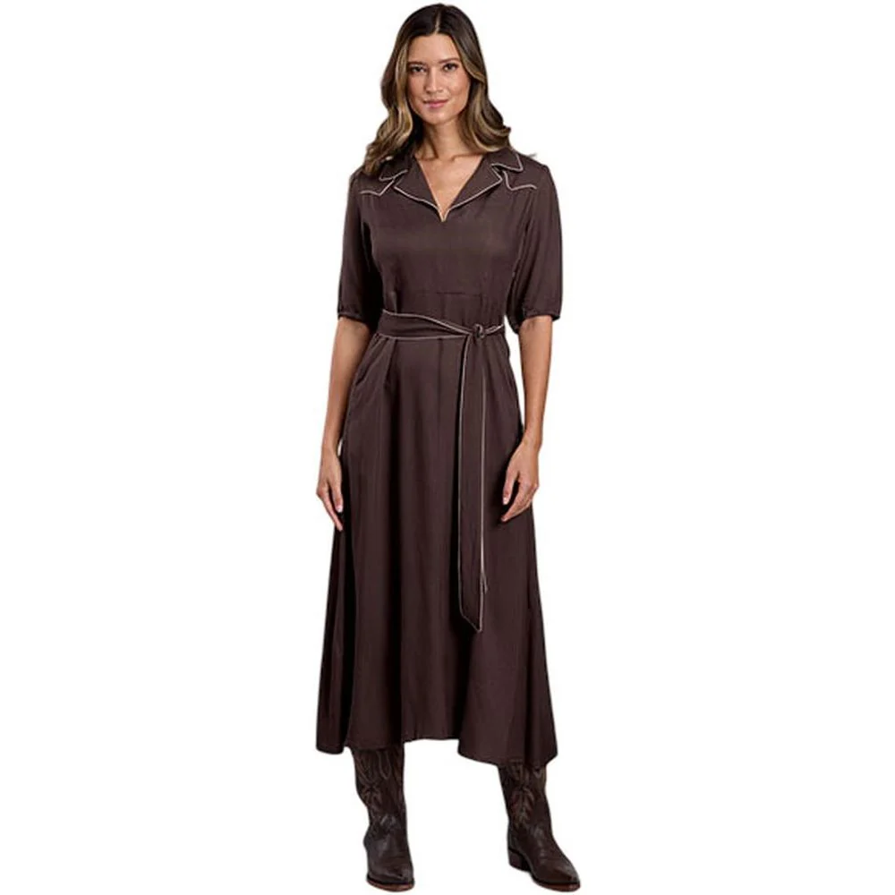Stetson - Womens Dress Rayon Twill Collared Long