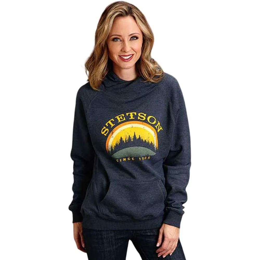 Stetson - Womens Great Outdoors Long Sleeve Hooded Sweatshirt Outerwear - Image 2