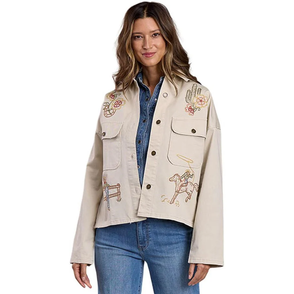 Stetson - Womens Jacket Stretch Canvas Utility Embroidered - Image 2