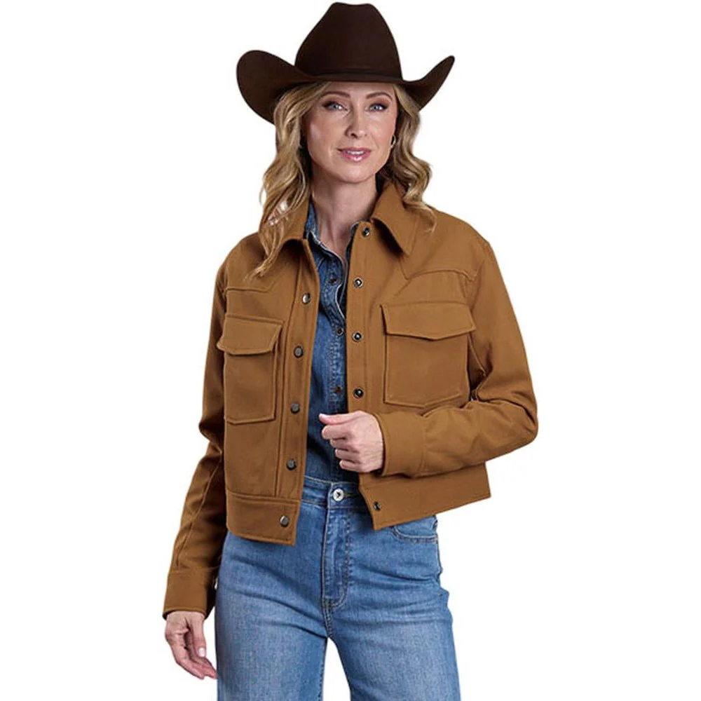 Stetson - Womens Jacket Twill Collared Snap Front - Image 2