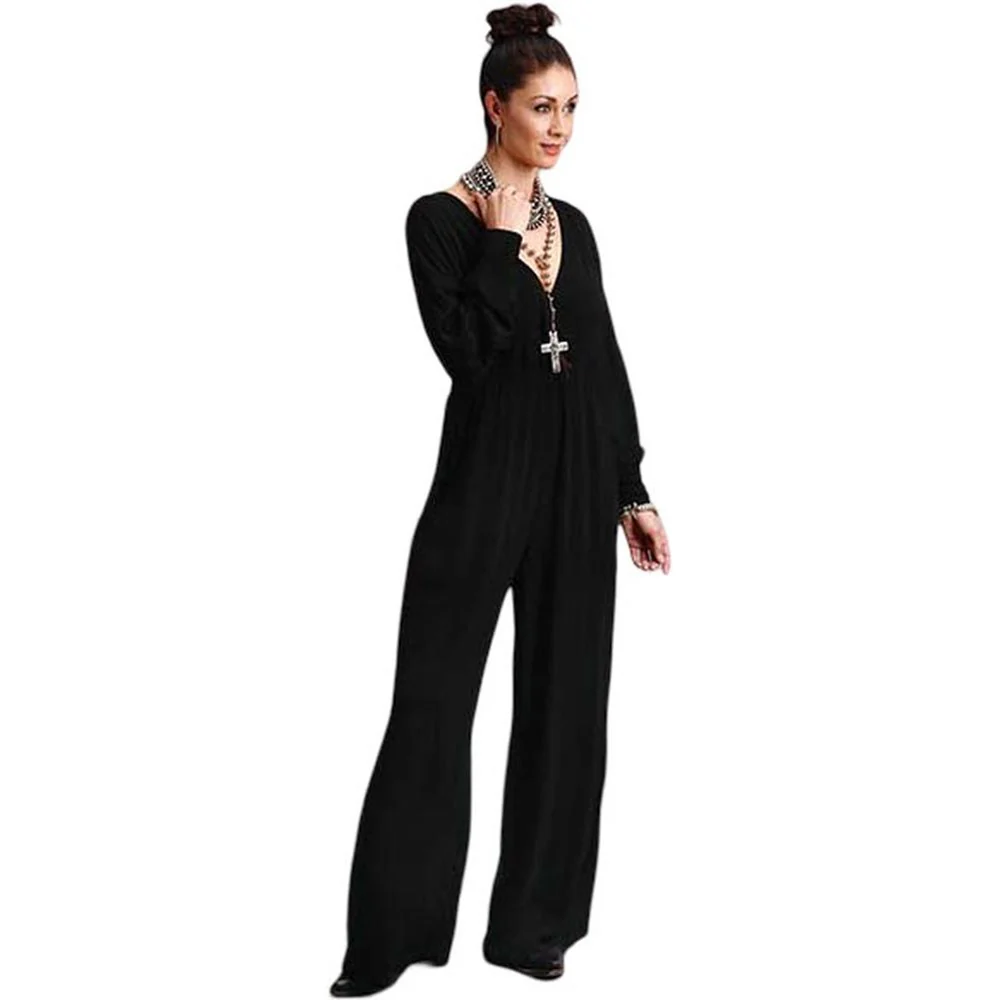 Stetson - Womens Jumpsuit Rayon Crepe Wide Leg