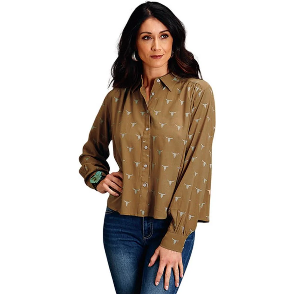 Stetson - Womens Long Sleeve Shirt Mojave Print Poets Blouse
