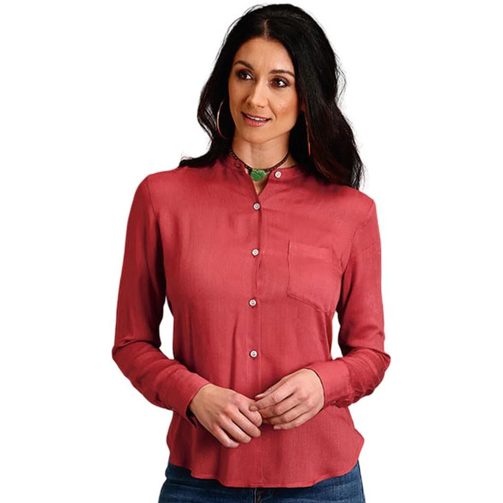 Stetson - Womens Long Sleeve Shirt Rayon Herringbone Blouse - Image 2