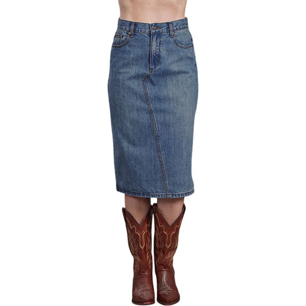 Stetson - Womens Skirt Denim 5 Pocket Midi Length - Image 2