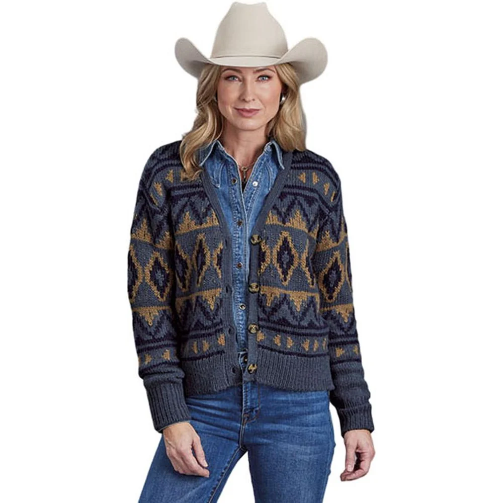 Stetson - Womens Sweater Aztec Cardigan Style - Image 2