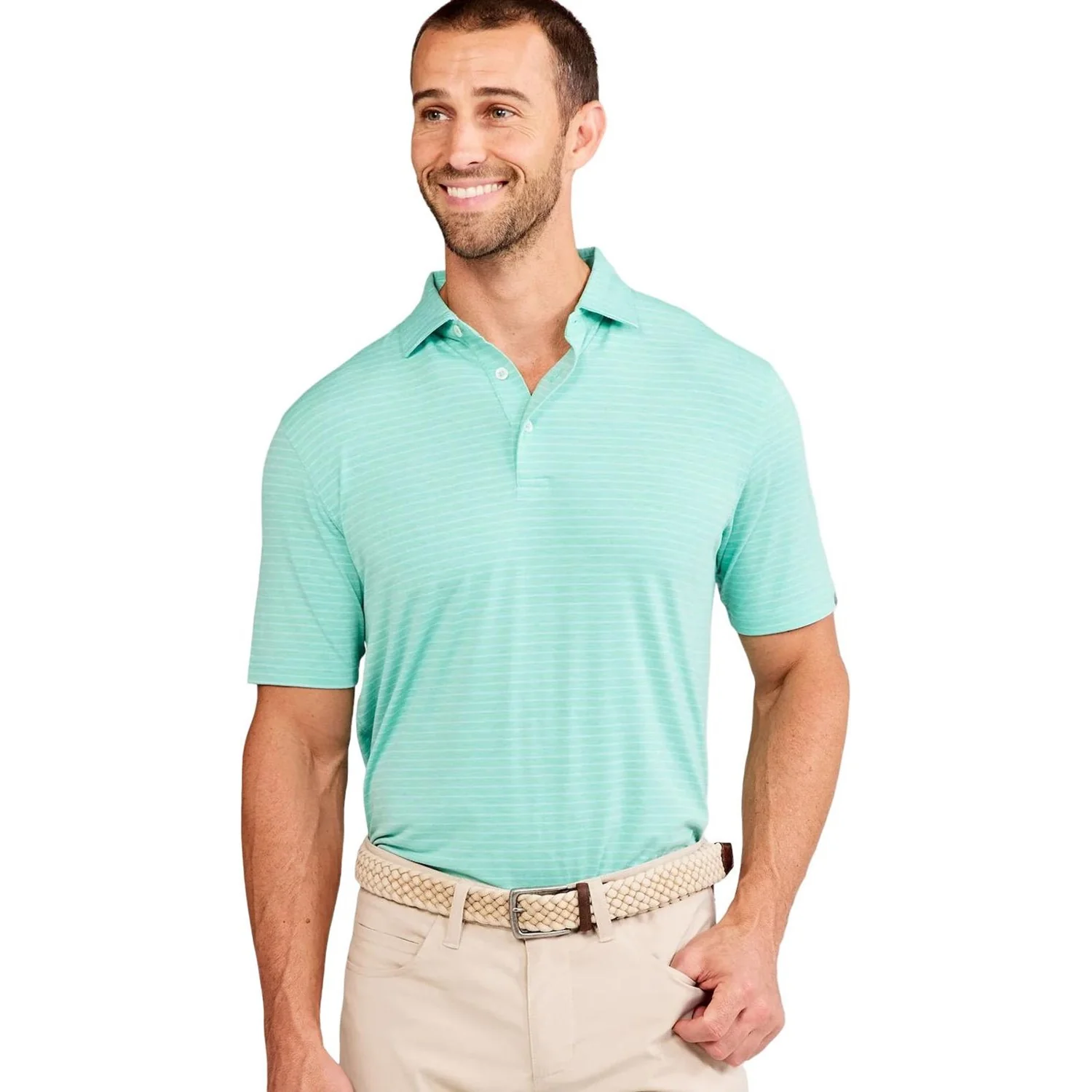 Tasc Performance - Mens Cloud Polo Shirt - Brookline Stripe - Image 4