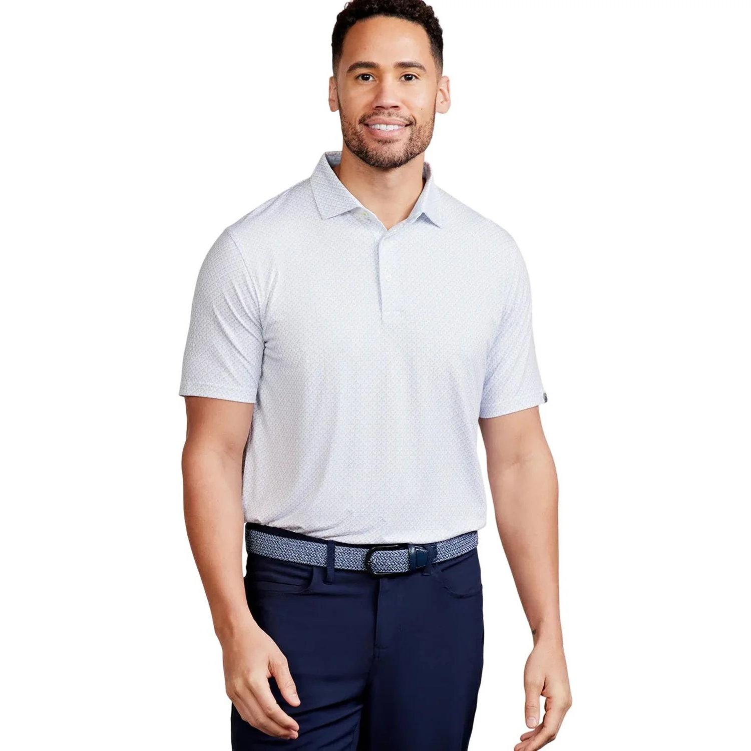 Tasc Performance - Mens Cloud Polo Shirt - Fleur de Lis - Image 2