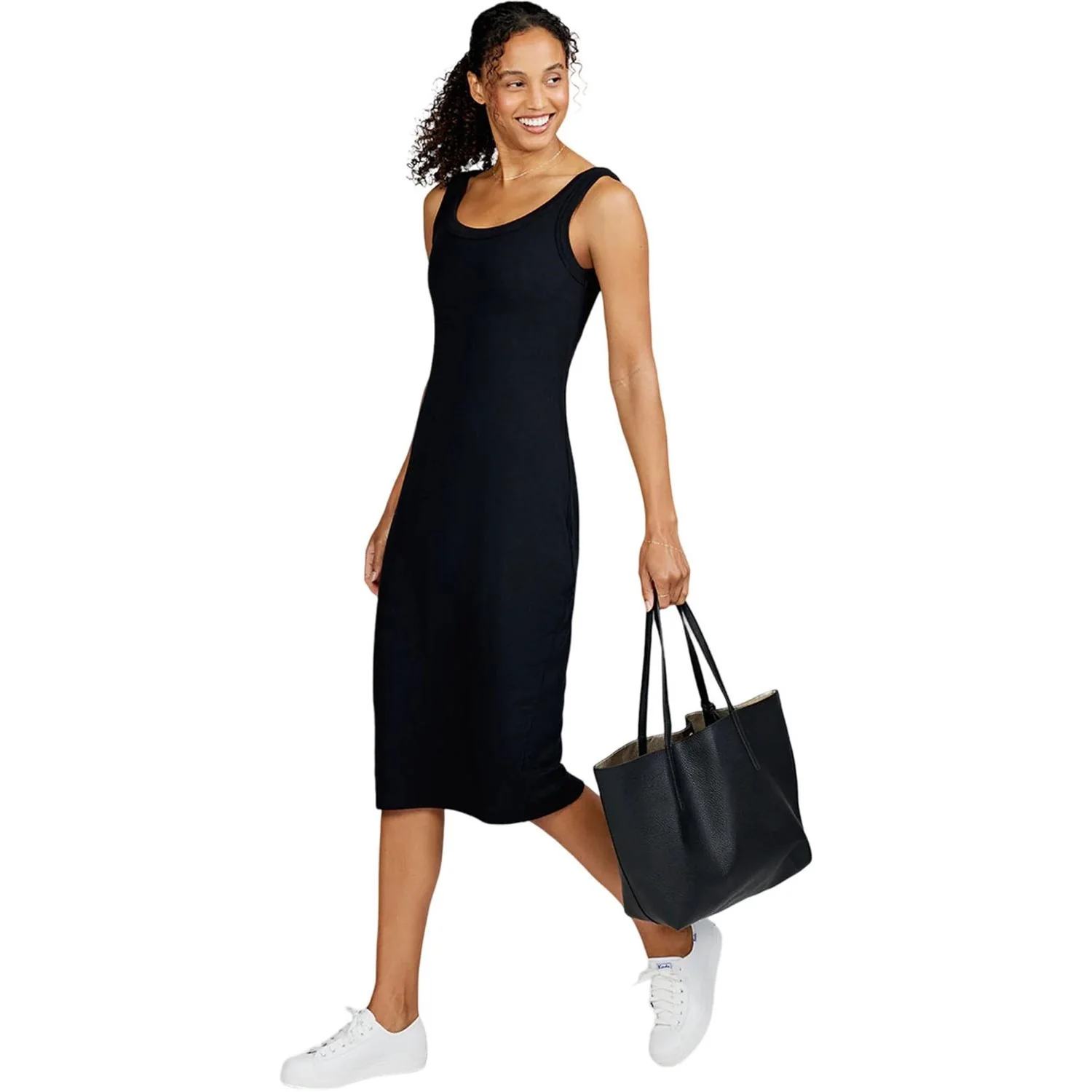 Tasc Performance - Womens Microluxe Rib Midi Tank Dress