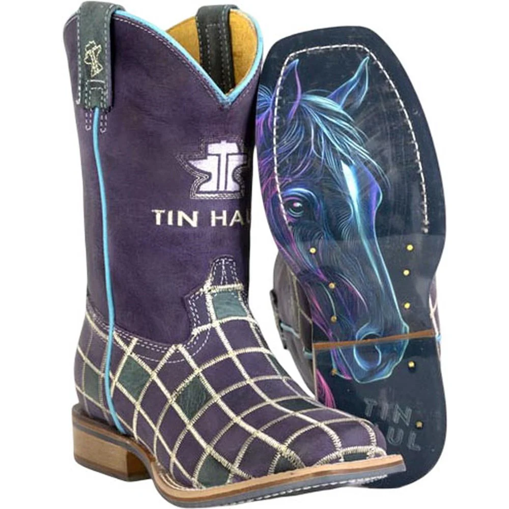 Tin Haul - Big Kids Patches Dream Horse Sole Western Boot