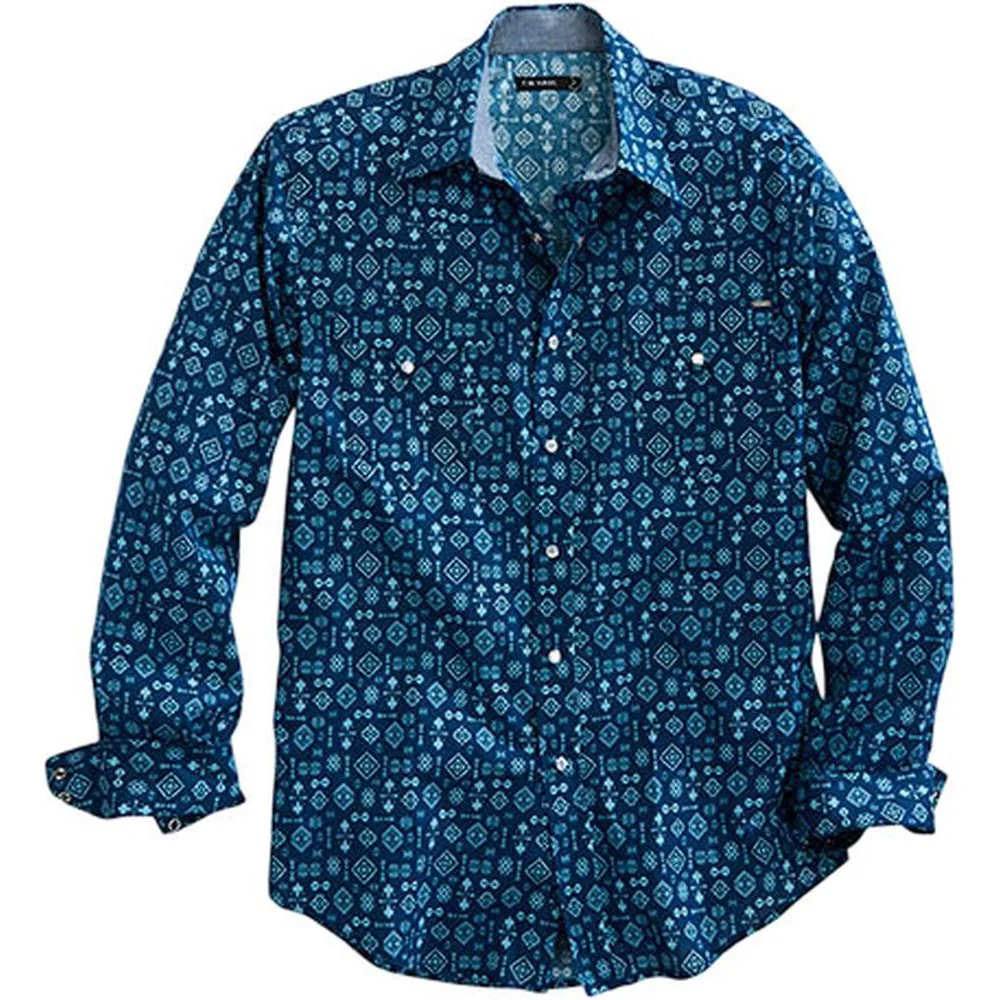 Tin Haul - Men Long Sleeve Aztec Print Shirt - Image 2