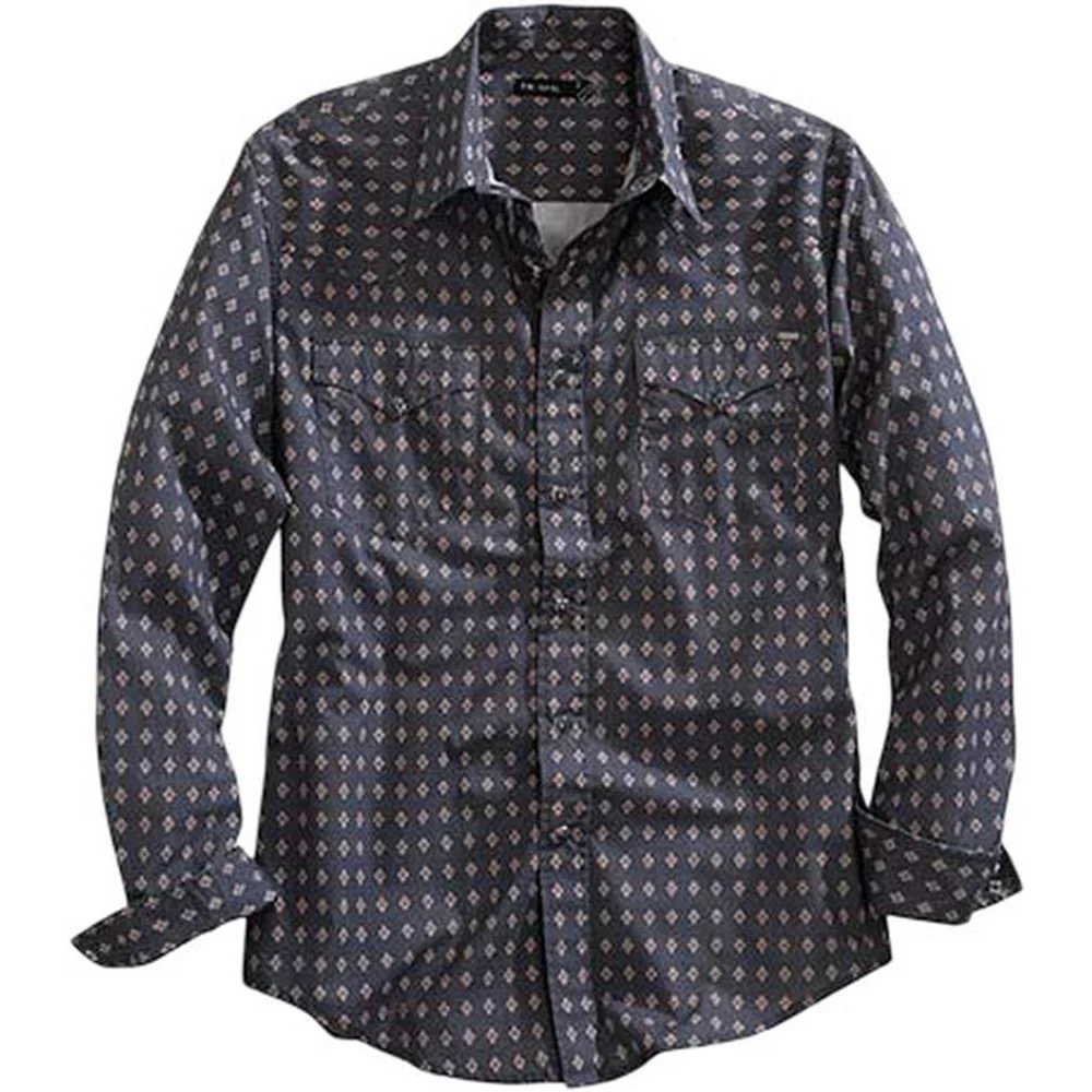 Tin Haul - Men Long Sleeve Aztec Print Shirt - Image 2