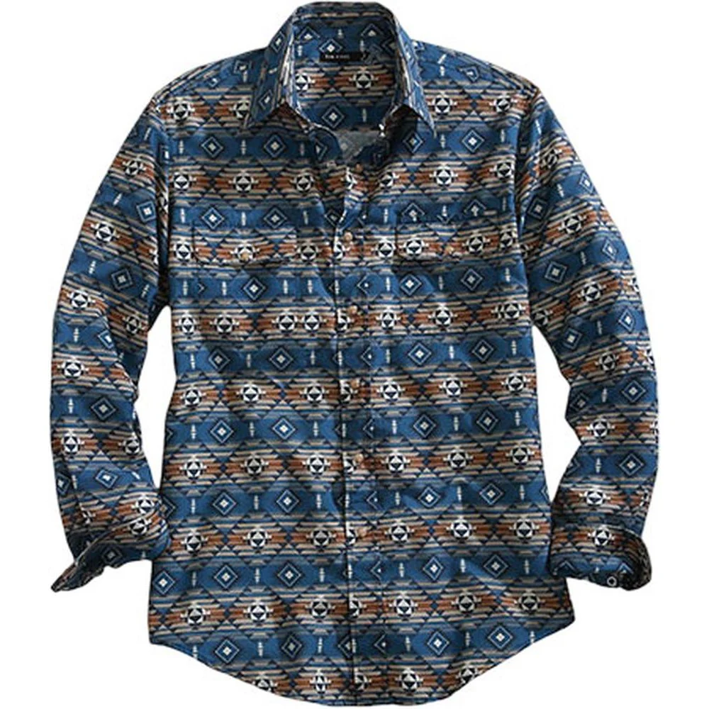 Tin Haul - Men Long Sleeve Aztec Print Shirt