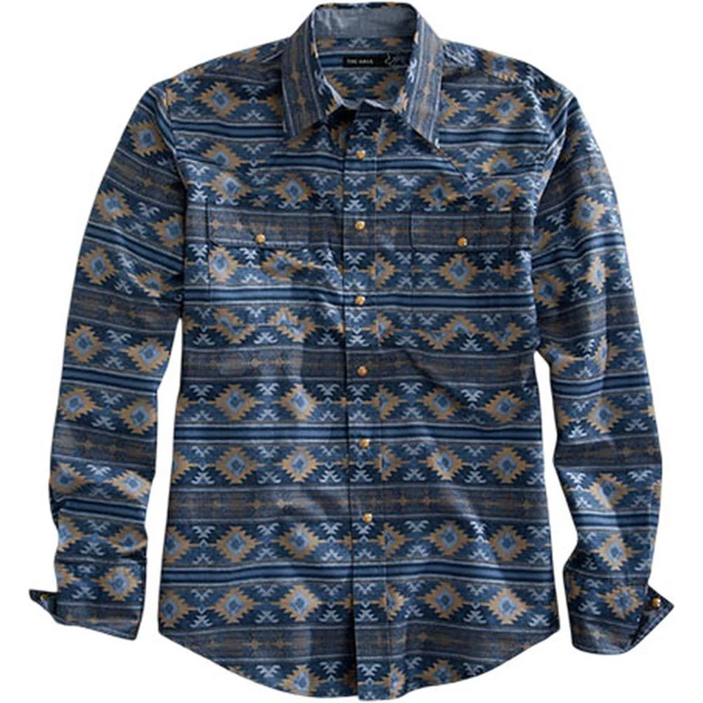 Tin Haul - Men Long Sleeve Aztec Print Shirt